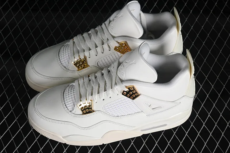 All categories Air Jordan Jordan series basketball shoes Air Jordan 4 LW version Air Jordan 4 Retro "Metallic Gold" AJ4 Joe 4 meters white gold AQ9129-170